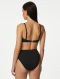 Ribbed Padded Square Neck Bikini Top
