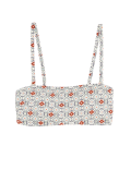 Printed Padded Square Neck Bikini Top