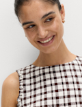 Linen Rich Gingham Vest Top