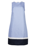 Linen Rich Colour Block Tunic Dress