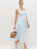 Linen Rich Halterneck Maxi Dress