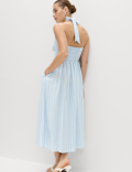 Linen Rich Halterneck Maxi Dress
