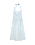 Linen Rich Halterneck Maxi Dress