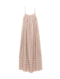 Linen Rich Striped Maxi Slip Dress