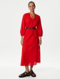 Pure Cotton Tie Front Beach Cover Up Kaftan