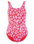 Animal Print Scoop Neck Swimsuit