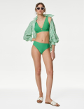 Neoprene Padded Scallop Plunge Bikini Top