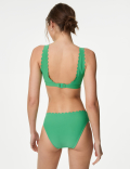 Neoprene Padded Scallop Plunge Bikini Top