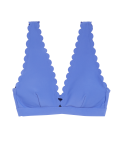 Neoprene Padded Scallop Plunge Bikini Top