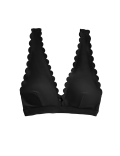 Neoprene Padded Scallop Plunge Bikini Top