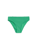 Neoprene Scallop High Leg Bikini Bottoms