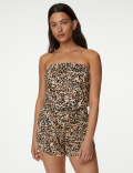 Jersey Printed Drawstring Playsuit
