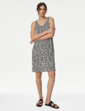 Jersey Printed Knee Length Slip Dress