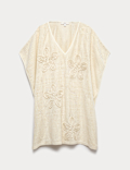 Pure Cotton Floral Detail Mini Kaftan