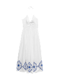 Cutout Embroidered Midaxi Beach Dress