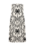Pure Cotton Printed Midi Bandeau Dress