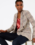 Checked Double Breasted Blazer
