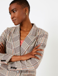 Checked Double Breasted Blazer