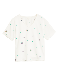 Pure Cotton Floral Embroidered Sweatshirt