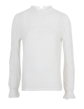 Pure Cotton High Neck Lace Insert Top