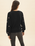 Pure Cotton Embroidered Sweatshirt