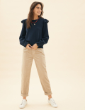 Pure Cotton Frill Detail Sweatshirt