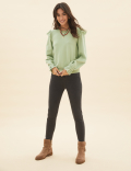 Pure Cotton Frill Detail Sweatshirt