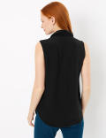 Scarf Neckline Sleeveless Shell Top