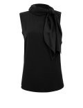 Scarf Neckline Sleeveless Shell Top