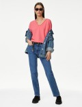 Pure Cotton Scoop Neck Sweatshirt