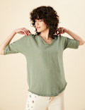 Pure Cotton Scoop Neck Sweatshirt