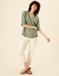 Pure Cotton Scoop Neck Sweatshirt