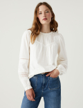 Jersey Round Neck Long Sleeve Top