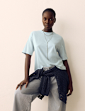 Pure Cotton Short Sleeve Boxy T-Shirt