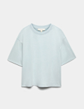 Pure Cotton Short Sleeve Boxy T-Shirt