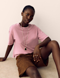 Pure Cotton Short Sleeve Boxy T-Shirt