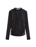 Velvet High Neck Top