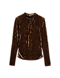 Velvet High Neck Top