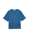 Pure Cotton Broderie T-Shirt