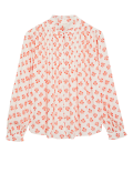 Floral Pintuck Long Sleeve Blouse