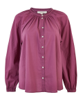 Pure Cotton Blouson Sleeve Blouse