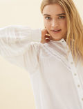 Lace Insert Blouse