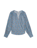 Pure Cotton Printed V-Neck Blouse