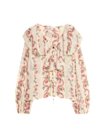 Tie Neck Ruffle Blouse