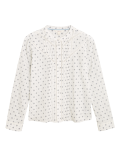 Pure Cotton Floral High Neck Shirt
