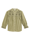 Pure Cotton Cutwork Detail Blouse