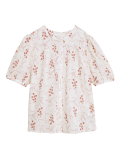 Pure Cotton Printed Short Sleeve Blouse