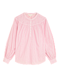 Pure Cotton Striped Long Sleeve Blouse