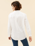 Pure Cotton Striped Oversized Shirt