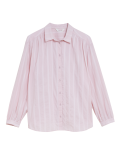 Pure Cotton Striped Oversized Shirt